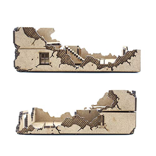 War World Gaming World at War Zerstörtes Haus 1 aus MDF 15mm Maßstab - WW1 WW2 Wargame Gelände Geländebau Gebäude… – Bild 8