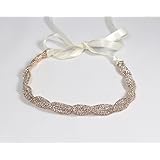 Woven Rose Gold Tone Wedding Headband