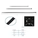 Cable Zip Ties,300 Pack 6+8+10-Inch Heavy Duty Self-Locking Nylon Cabel Ties with 50 Adhesive Backed Cable Mounts, Black