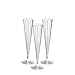 Party Essentials Disposable Hard Plastic 2-piece Cocktail Champagne Flutes, 5 oz., 10-Count, Deluxe/Elegance Clear