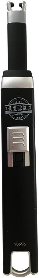 Thunder Bolt Pro Electronic USB Lighter Rechargeable, Double Arc Spark Safe to Use on Gas BBQs, BBQ Firelighters, Gas Stove, Candles, Camping Fires, Paper, 100s of Times w/o Charge, Guaranteed