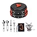 Bisgear 16pcs Camping Cookware Stove Carabiner Folding Spork Set Outdoor Camping Backpacking Non-Stick Cooking Non-Stick Picnic Bowl Pot Pan, Folding Spork, Mini Stove with Piezo Ignitionthumb 2