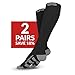 Go2Socks Compression Socks for Men Women Nurses Runners 20-30mmHg Medical Stocking Athletic (NEW Black 2 Pair, Small)