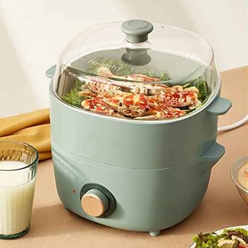 PNAWLLCF Electric Food Steamers Household Multifunctional Egg Cooker ForBoiler Cooking Tools Kitchen 2 Layers 600W