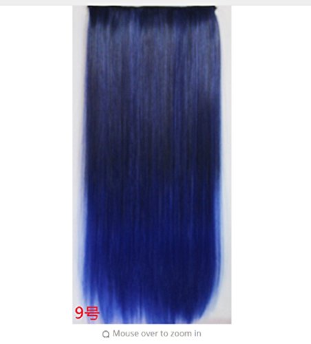 dolly2u 4/5 Clips Heat Resistant Fiber Synthetic Hair Extensions Straight T Color More Colors Womens High Temperature Hairpiece#9