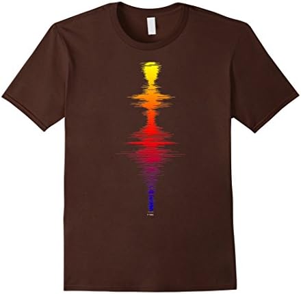 Men's F YOU Sound Wave, Wave Form, Quote on Back T-Shirt Medium Brown
