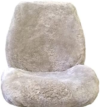 Sheepskin Front Synthetic Back Low Back Superfit Sheepskins One Pair (2 Covers) (Tan)