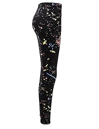 kakaxi 80s de la dama Pintura Splatter polainas de neón, XS-XL