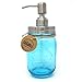 Smith's Mason Jars Rust Proof Lotion dispener & Soap Dispenser Perfect for The Kitchen or The Bathroom, Makes a Great Gift! (Cobalt Blue)
