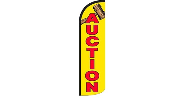 Amazon Com Auction Windless Swooper Tall Feather Banner Flag