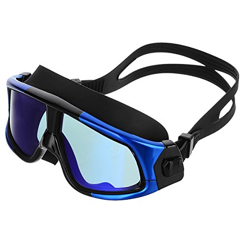 AVOLUTION Silicone Large Frame Glasses Swimming Goggles Anti-Fog UV Swim Mask Waterproof