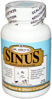 New - Dr. Shen's Formula B Pe Min Kan Wan Sinus and Nose Pill - 700 mg - 90 Tablets