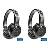 2 Pack of 2-Channel Universal Infrared Wireless IR for Rear Entertainment Systems DVD Player Head Phone for in Car TV Video Audio Listening Superior Sound Quality Plus 48