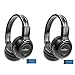 2 Pack of 2-Channel Universal Infrared Wireless IR for Rear Entertainment Systems DVD Player Head Phone for in Car TV Video Audio Listening Superior Sound Quality Plus 48