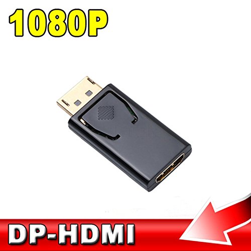 Rumfo DisplayPort DP Male to HDMI Female Converter Cable Adapter Video Audio Connector for For PC Notebook Laptop Monitor HD HDTV