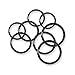 Selizo 60 Pieces Black Split Key Rings for Home Car Keychains