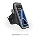 Galaxy S7 Edge Armband: Stalion® Sports Running & Exercise Gym Sportband (Jet Black) Water Resistant + Sweat Proof + Key Holder + ID/Credit Card/Money Holder