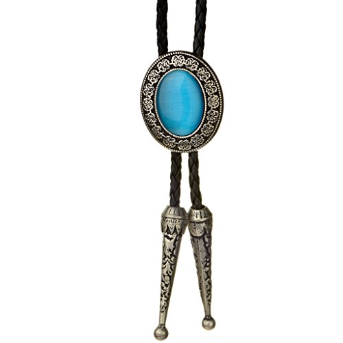 Mens Pu leather western cowboy bolo bola tie