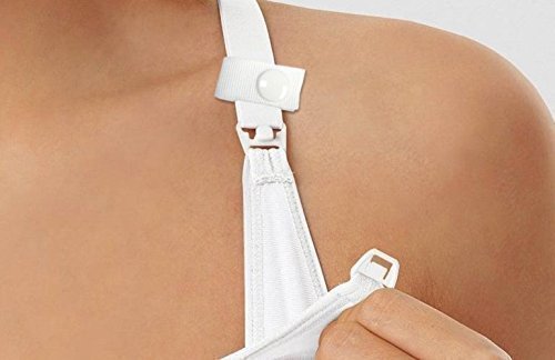 Breastfeeding and Pumping Nursing Bra Reminder Clips (1 Pair Handmade Zebra/White) - Thumbnail 3