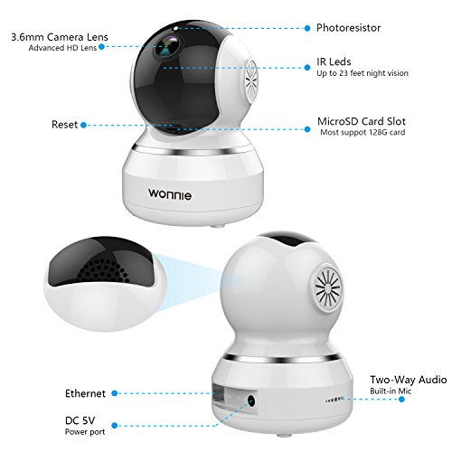 image for WONNIE Home Camera - Wireless IP Camera with Two-way Audio, Night Visi