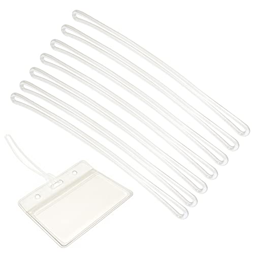 Premium 50 Pcs Clear Plastic Luggage Name Tag Straps Transparent Worm