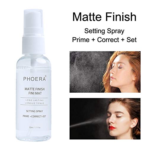 Yiitay Cosmetics Makeup Setting Spray Matte, Moisturiser Spray, 3-in-1 Primer & Correct & Setting Spray, Fixing and Finishing Spray for Face 50ml, Transparent