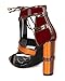 Cape Robbin Women Mixed Media Open Toe Color Block Chunky Heel Sandal HJ91 Orange 11
