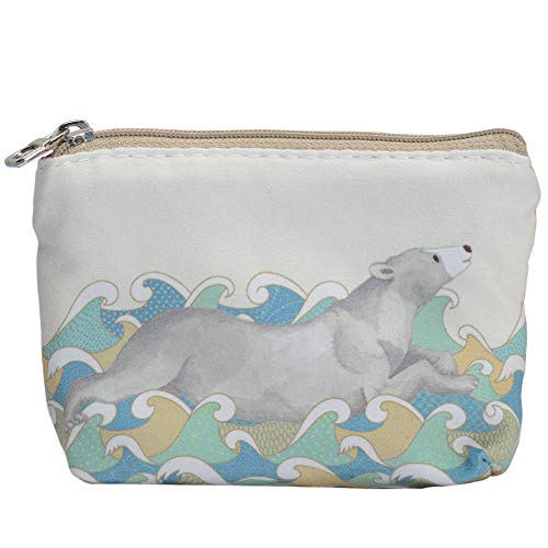 Women and Girls Cute Fashion Coin Purse Wallet Bag Change Pouch Key Holder (Polar Bear)