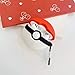 Poke Ball Pikachu AirPods Pro Case Protective Soft Silicone Shockproof Cover for Airpod Pro Compatible Airpods Pro Charging Cases, Keychain Bag Pendant Decor Gift Toy (Poke Ball)
