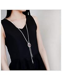 ILJILU Women's Gold Plated Teardrop Crystal Pendant Necklace Earrings Set Wedding Bridal Jewelry Sets