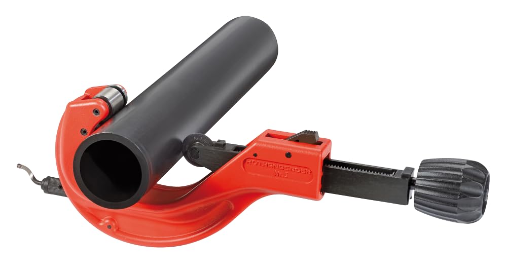 Rothenberger 70032 125 PL Automatic Telescopic Ratchet Pipe Tube Cutter, Red/Black