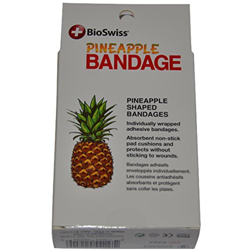 BioSwiss Novelty Bandages Self-Adhesive Funny First Aid, Novelty Gag Gift (24pc) (Pineapple) - //coolthings.us