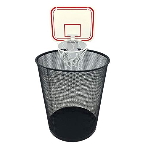 Silfrae Basketball Trash Can Mini Basketball Hoop Office Basketball