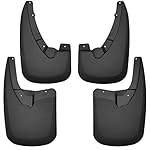 Husky Liners 58176 Mud Guard Set 4 pc. Black Fits Models w/o Fender Flares Front And Rear Incl. Installation Kit Mud Guard Set