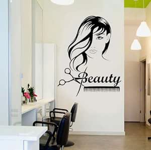 CMC Chica de Belleza Tijeras de Pelo Largo Peine Barbería Pegatinas de
