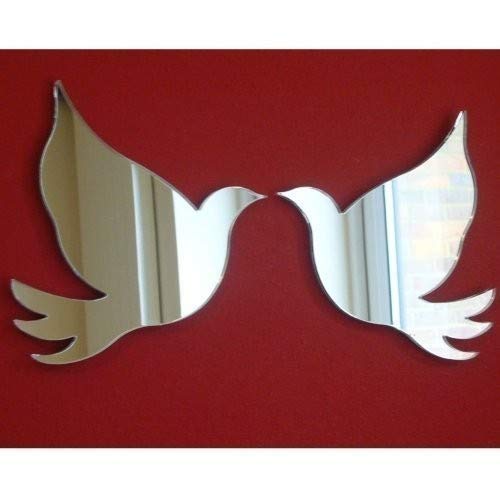 Pair of Doves Facing Each Other Mirror (Each Dove 12cm x 10cm)