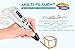 TECBOSS 3D Pen Pro, MP01 3D Printing Pen with Smart Control Panel, First 3D Printer Pen Support Drawing in 3 Colors at The Same Time, Best 3D Art Pen Interesting Gifts for All Age