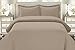 HC Collection Duvet Cover - Taupe Queen Size Duvet Cover - 3 Piece Soft Breathable Microfiber Duvet Cover Set with Zipper Closure & 2 Pillow Shams