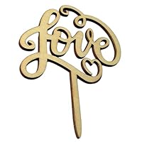 Gloryelenxs Fashion Wedding Birthday Party Cake Decoration Love Cake Topper Wooden Love Sign Rustic Engagement Decor