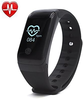 Abory Fitness Tracker &amp; Heart Rate Monitor, Wireless Activity Smart Wristband Bluetooth 4.0 Pedometer Sport Bracelet Monitors Music Control Watches Tracking Sleep Calorie Wristband for iOS &amp; Android