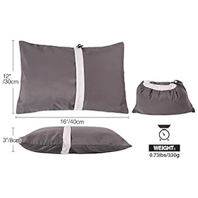 REDCAMP Camping Pillow for Sleeping Lightweight and Compressible, Small Pillow for Travel Backpacking Hammock, Peach… 41I3 Lz%2BwsL