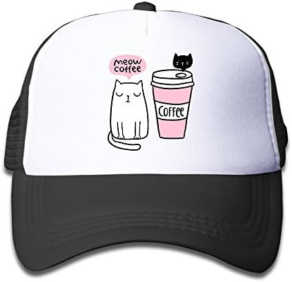 Joijiouio Cat Cafe Children's Sun Protection UnisexMesh Trucker Cap Black