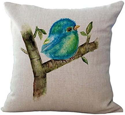 Oil Painting Bird Hummingbird Throw Pillow Case Cushion Cover Decorative Cotton Blend Linen Pillowcase for Sofa 18 "X 18 " (8)