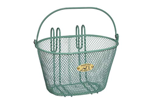 Nantucket Bicycle Basket Co. Surfside Child Mesh Wire Basket, Turquoise (Renewed)