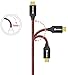 SAMAR Micro USB Cable – Extremely Durable Nylon Braided 1.5m / 4.9ft High Speed Cable with Gold Plated connectors for Samsung, HTC, Microsoft, Nokia, Sony, Kindle and More – with Lifetime Warranty
