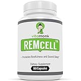 REMcellTM - Natural Sleep Aid by VitaMonkTM - Effective Sleeping Pills with Natural Ingredients for Restful Sleep with No Hangover Feeling - No Artificial Fillers
