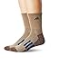 adidas Men's Cushioned X II Mid Crew Socks (2-Pair), Khaki/Chocolate Marl/Blue Night/Mystery Petrol Gre, Large, (Shoe Size 6-12)