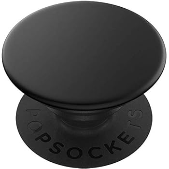 PopSockets: PopGrip with Swappable Top for Phones & Tablets - Aluminum Black