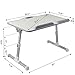 Kavalan [2018 New Version] Portable Laptop Table with Handle, Height & Angle Adjustable Sit and Stand Desk, Bed & Breakfast Table Tray, Foldable Laptop Stand Holder for Sofa, Couch & Floor - Beige