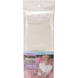 Charles Craft VL6683-2724 Pullover Velour Toddler Bib with Velcro Shoulder, Ecru, 19-1/2 by 12-Inch